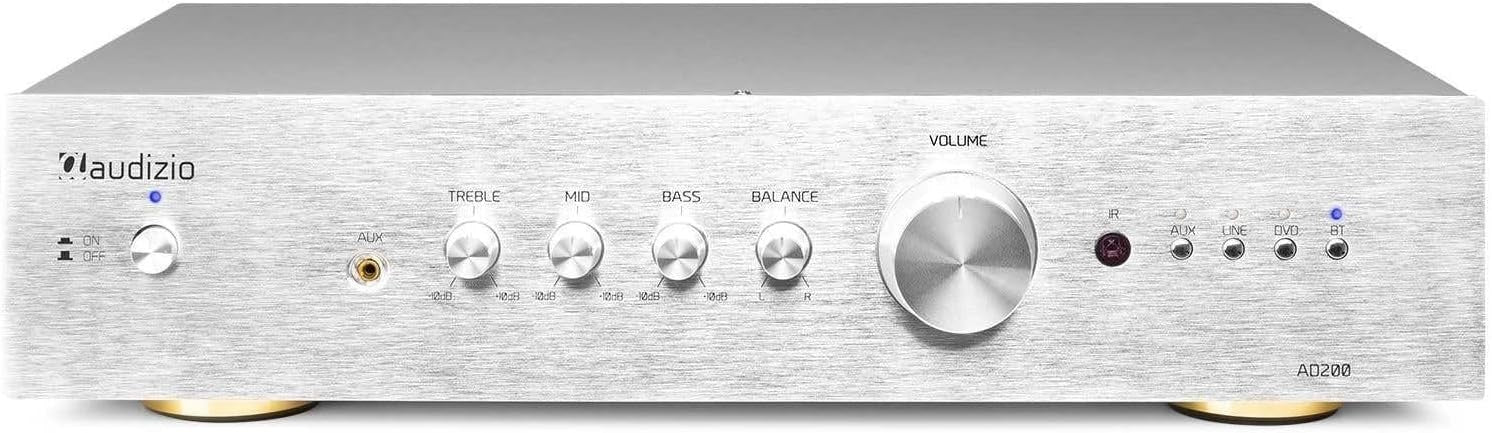 2-Channel HiFi Stereo Amplifier Aluminium USB RCA Home Audio
