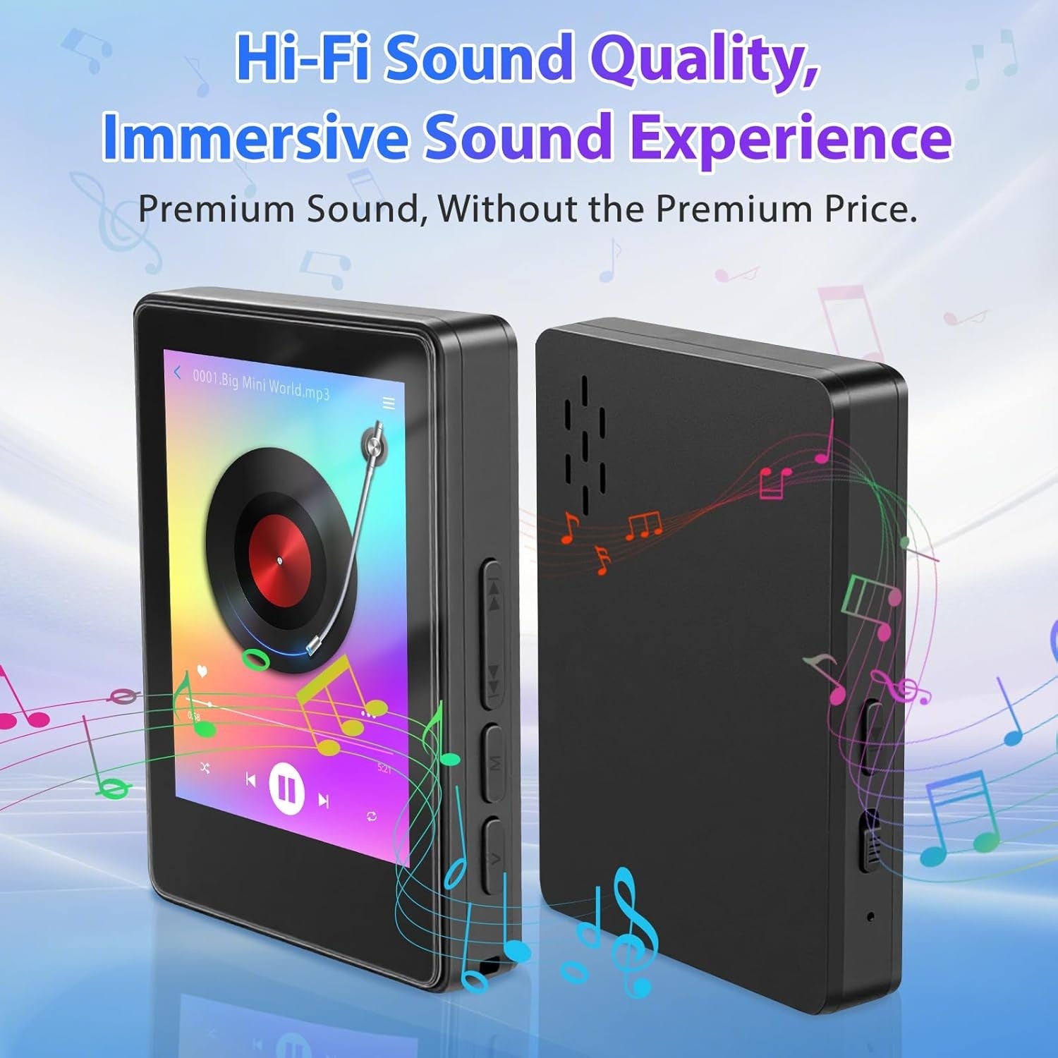 128GB MP3 Player Bluetooth 2.4" Touch Screen FM Radio