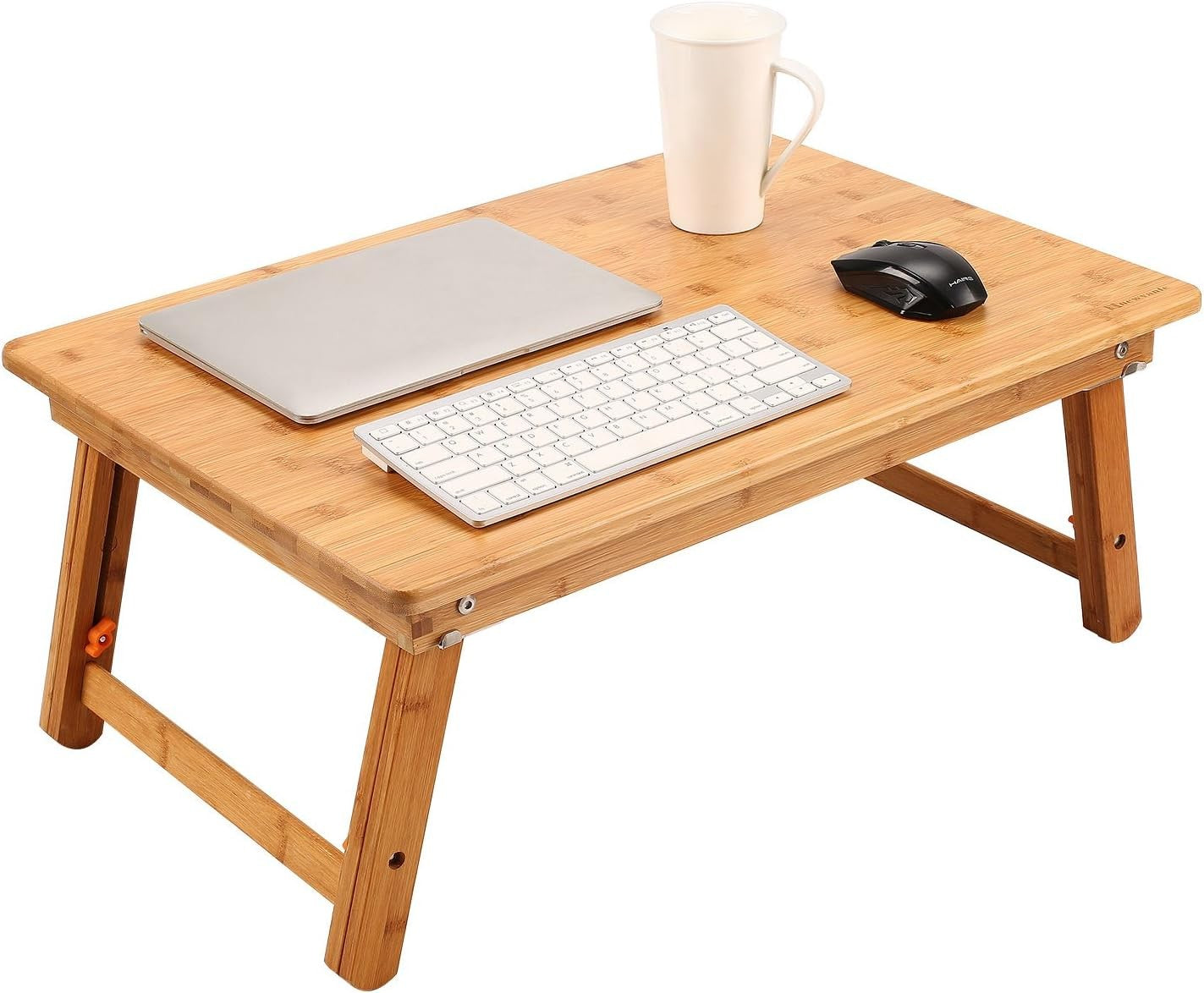 Large Laptop Tray Desk Bamboo Bed Table Foldable Adjustable Breakfast Table