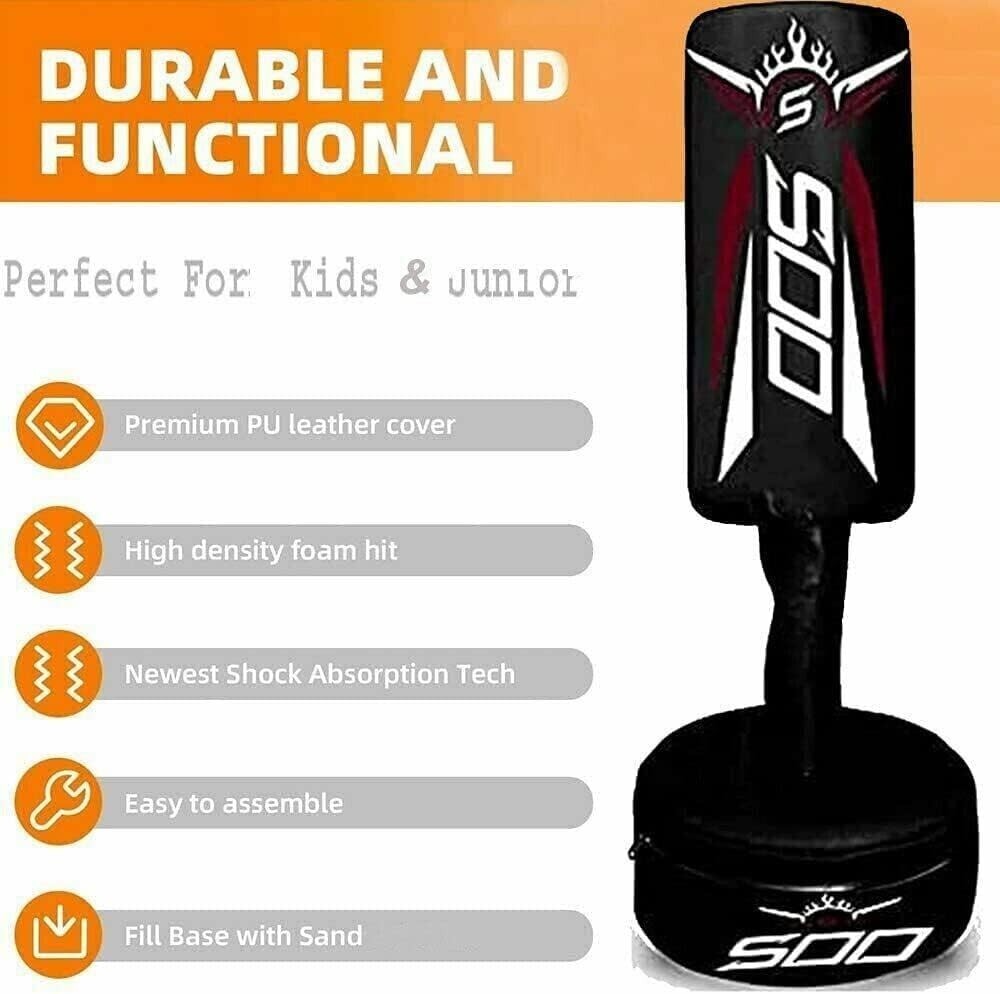 Kids Freestanding Punch Bag Junior Boxing Kickboxing Training Stand