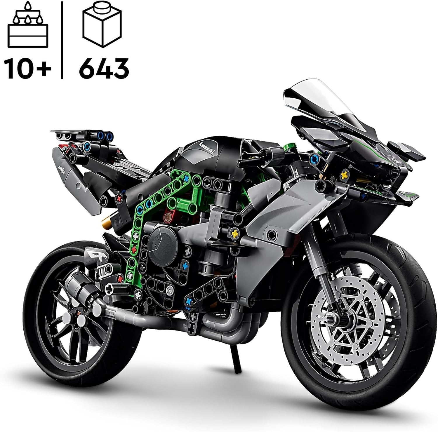 643PCS Motorbike Model Kit | 2-Speed Gearbox | Realistic Build for Kids 10+