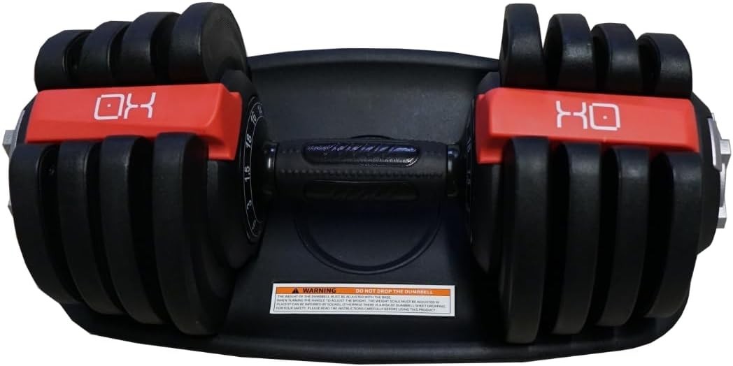 40KG Adjustable Dumbbells Pair 16-Level Quick Select Space Saving Home Gym
