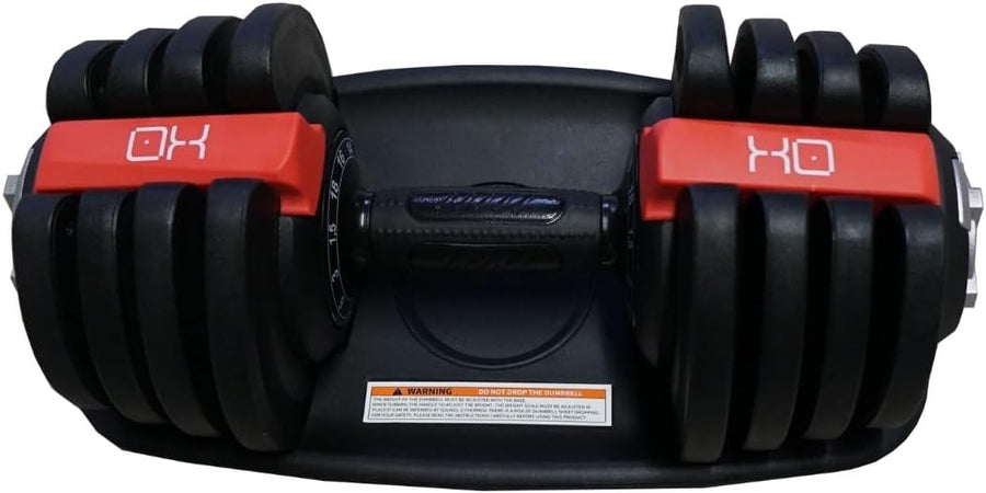 40KG Adjustable Dumbbells Pair 16-Level Quick Select Space Saving Home Gym