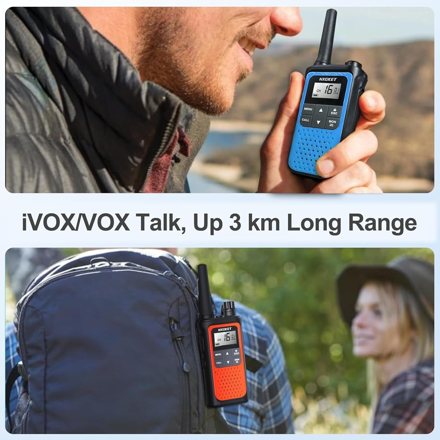 PMR446 Walkie Talkies 2 Pack Long Range USB-C VOX Rechargeable