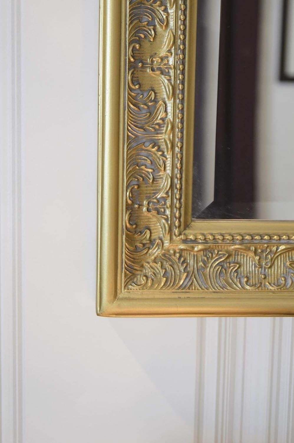 Large Antique Silver Full Length Wall Mirror 160x73cm Bevelled Glass