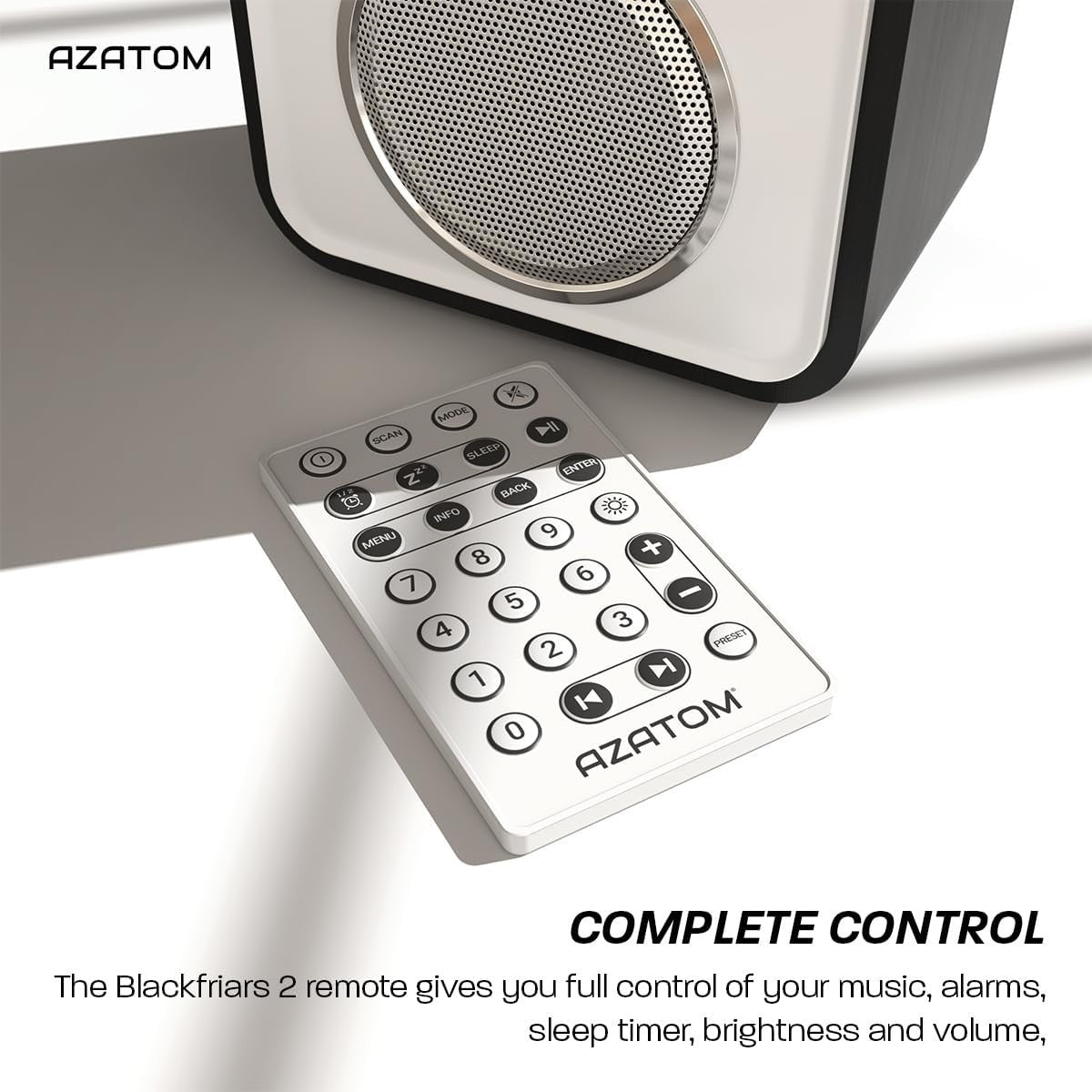 Portable DAB+/FM Digital Radio Bluetooth Remote Rechargeable Alarm
