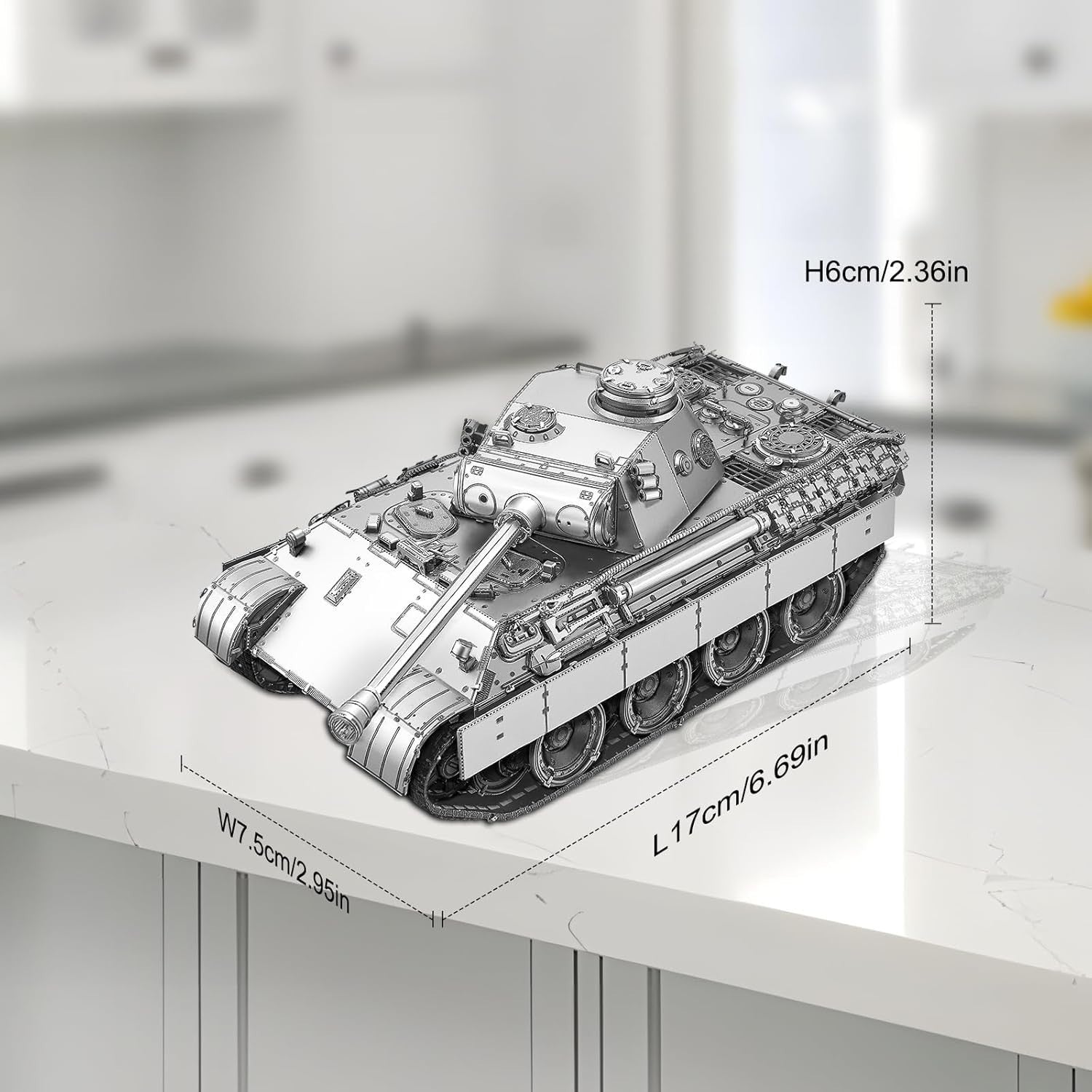 3D Metal Tank Puzzle Kit 259PCS Military Panther DIY Model Build