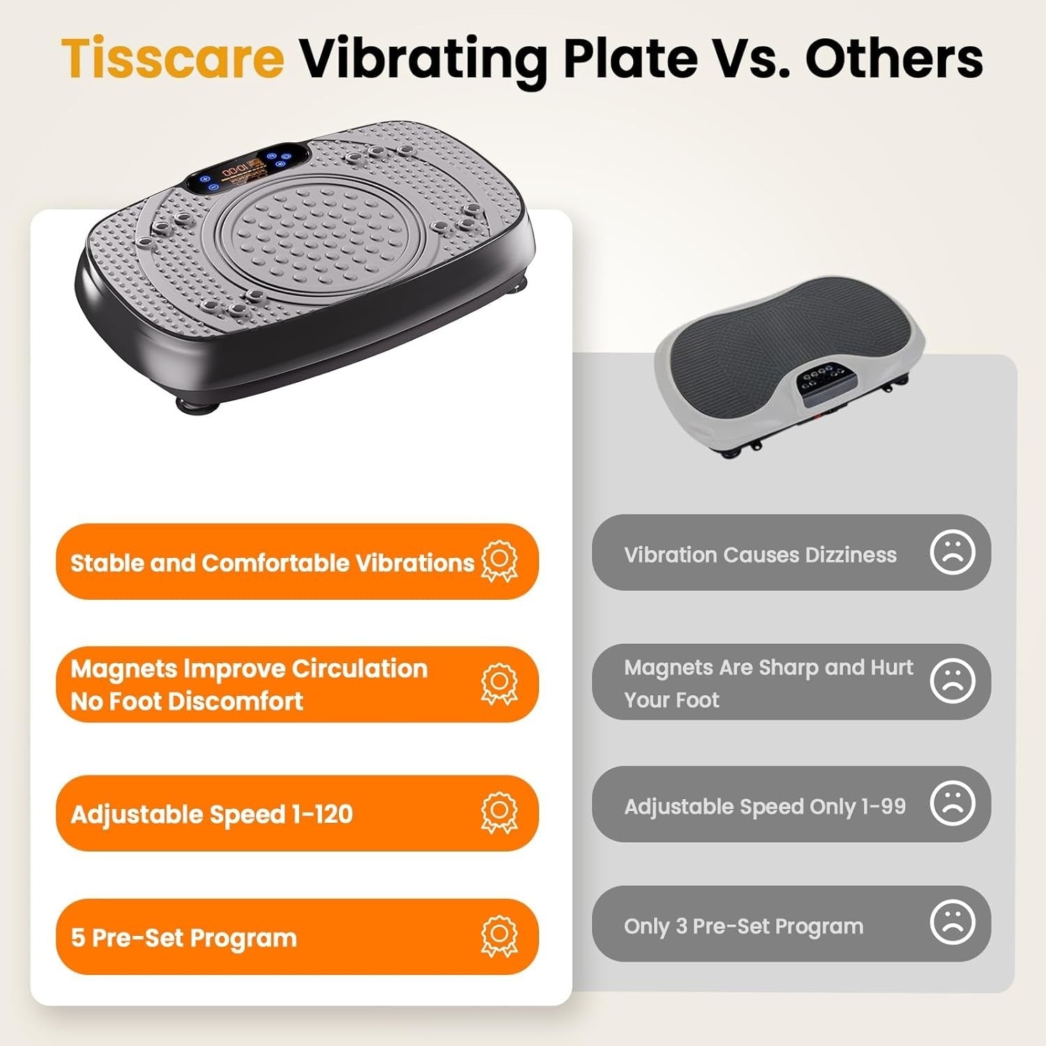 Silver Grey Vibration Plate Exercise Machine Weight Loss Lymphatic Drainage