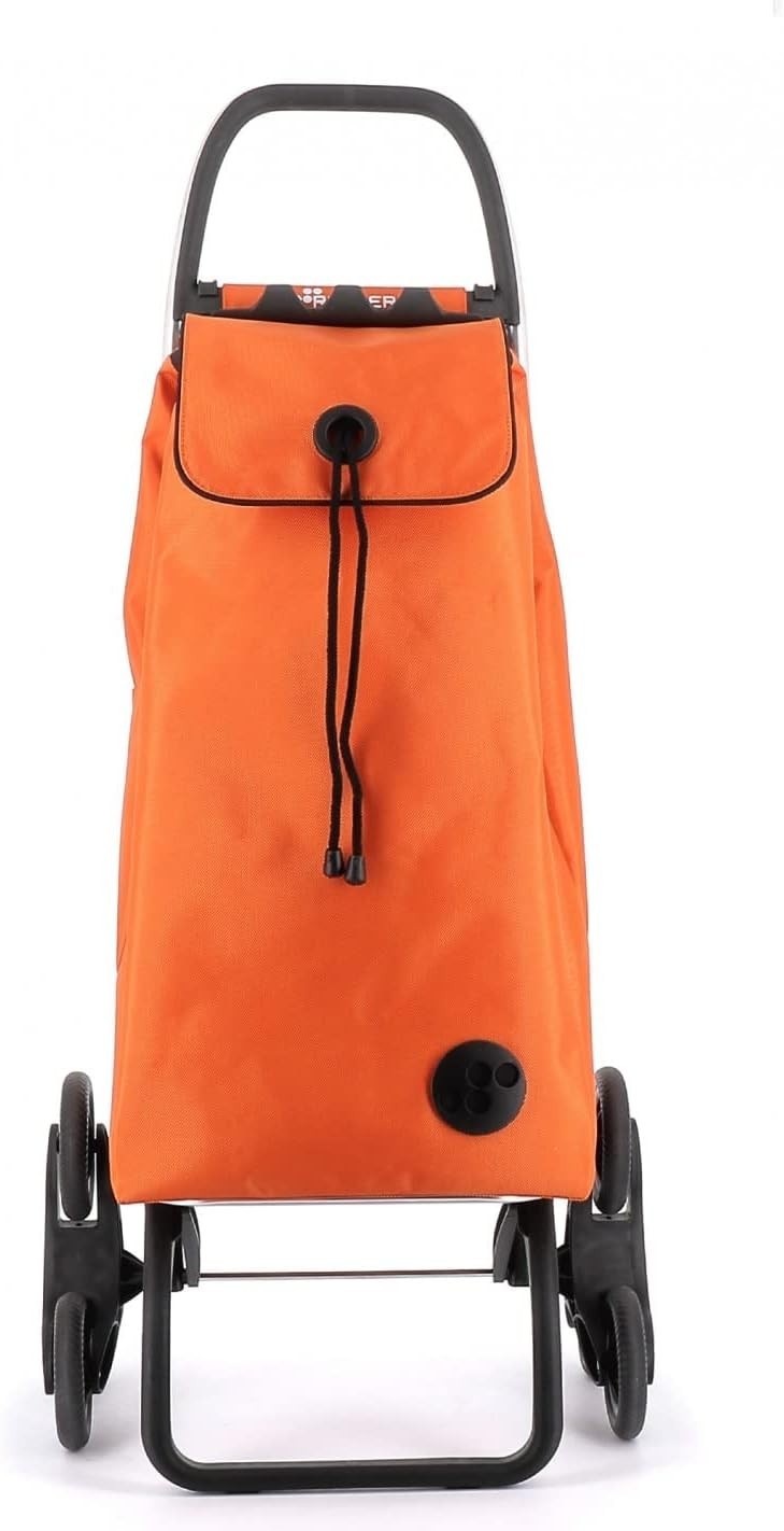6 Wheel Stair Climber Foldable Shopping Trolley Lightweight Aluminium Orange