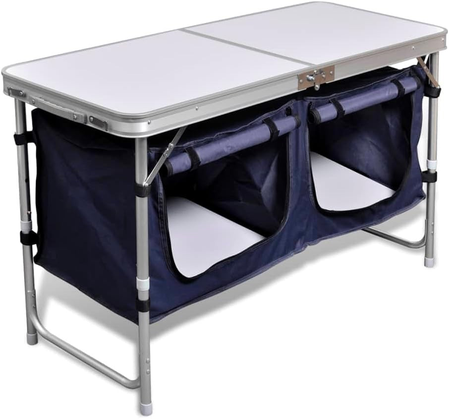 Foldable Camping Cupboard with Aluminum Frame – Outdoor Storage Organizer