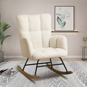 Comfy Teddy Rocking Chair High Back Armchair – Soft Lounge Seat for Nursery