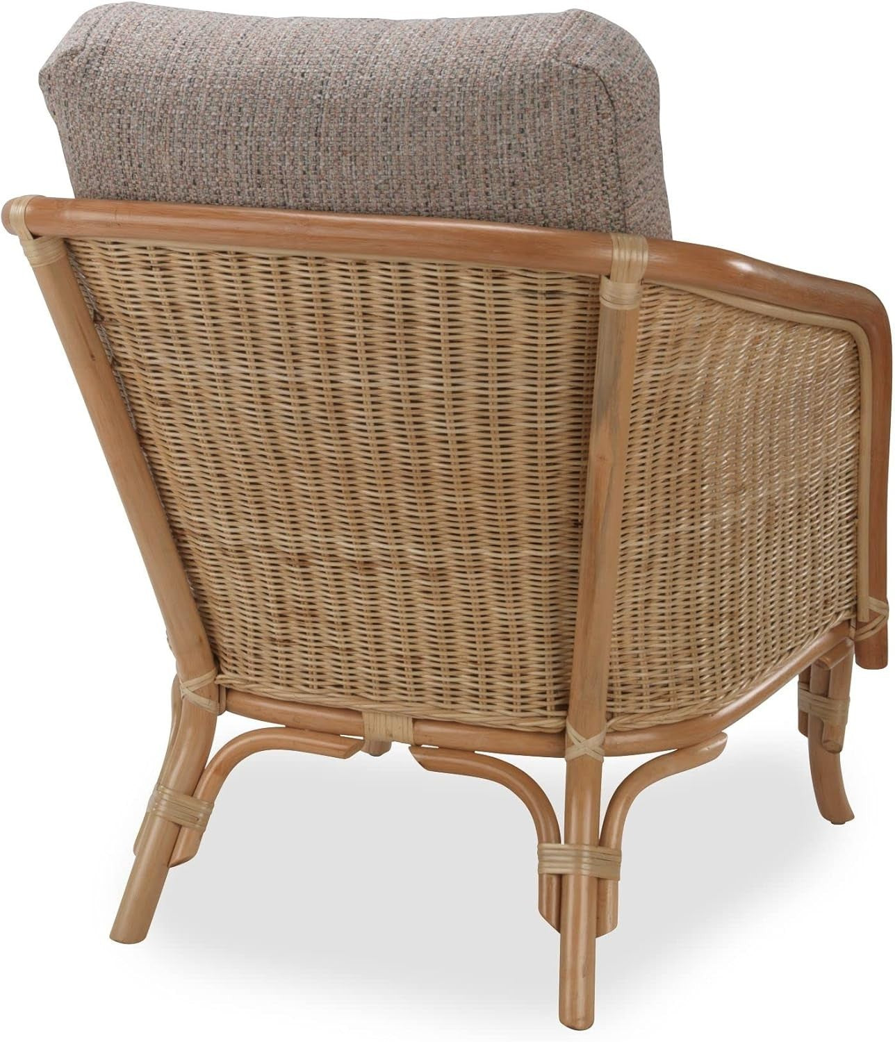 Luxury Rattan Conservatory Armchair Indoor Cane Chair with Deep Comfort Cushions