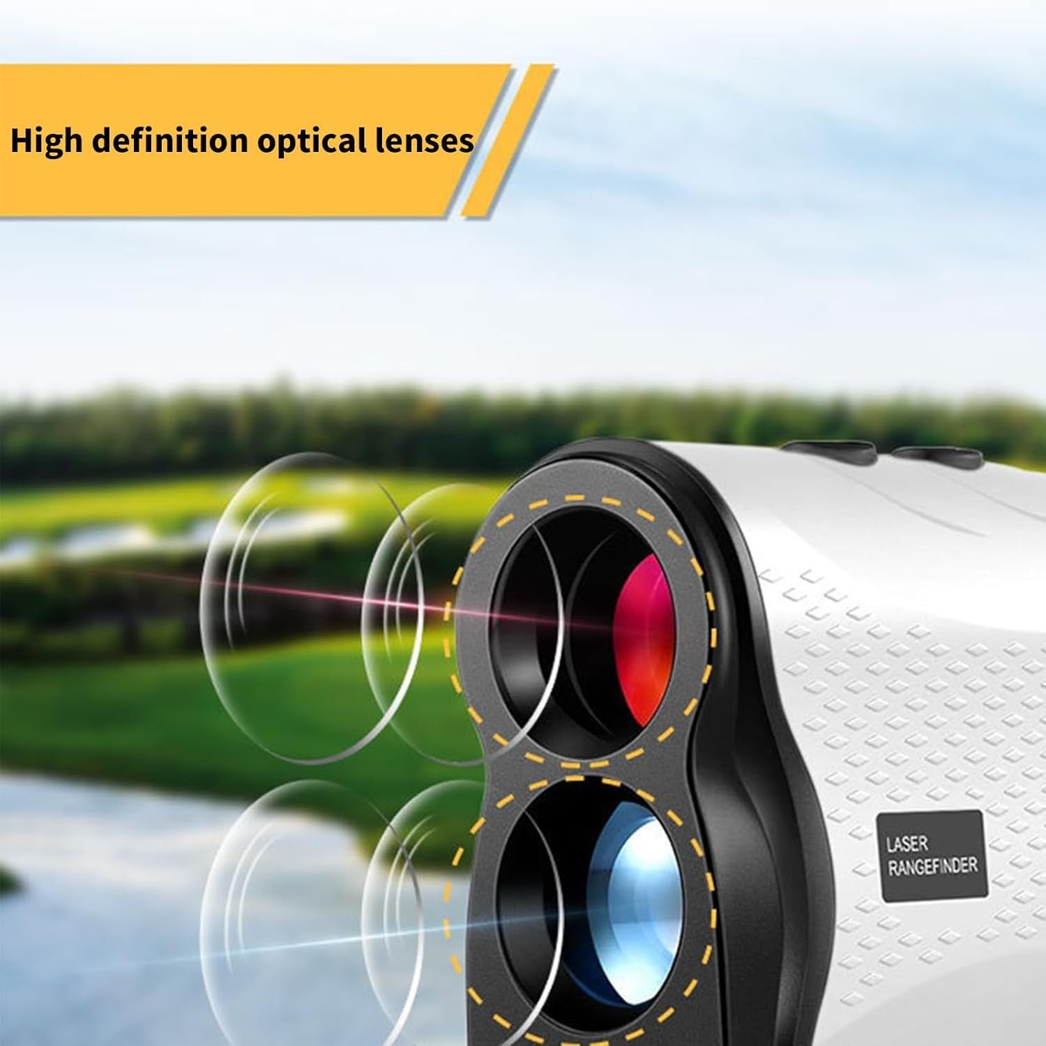 Golf Rangefinder 500Y Laser 6X Magnification Precision Distance Meter