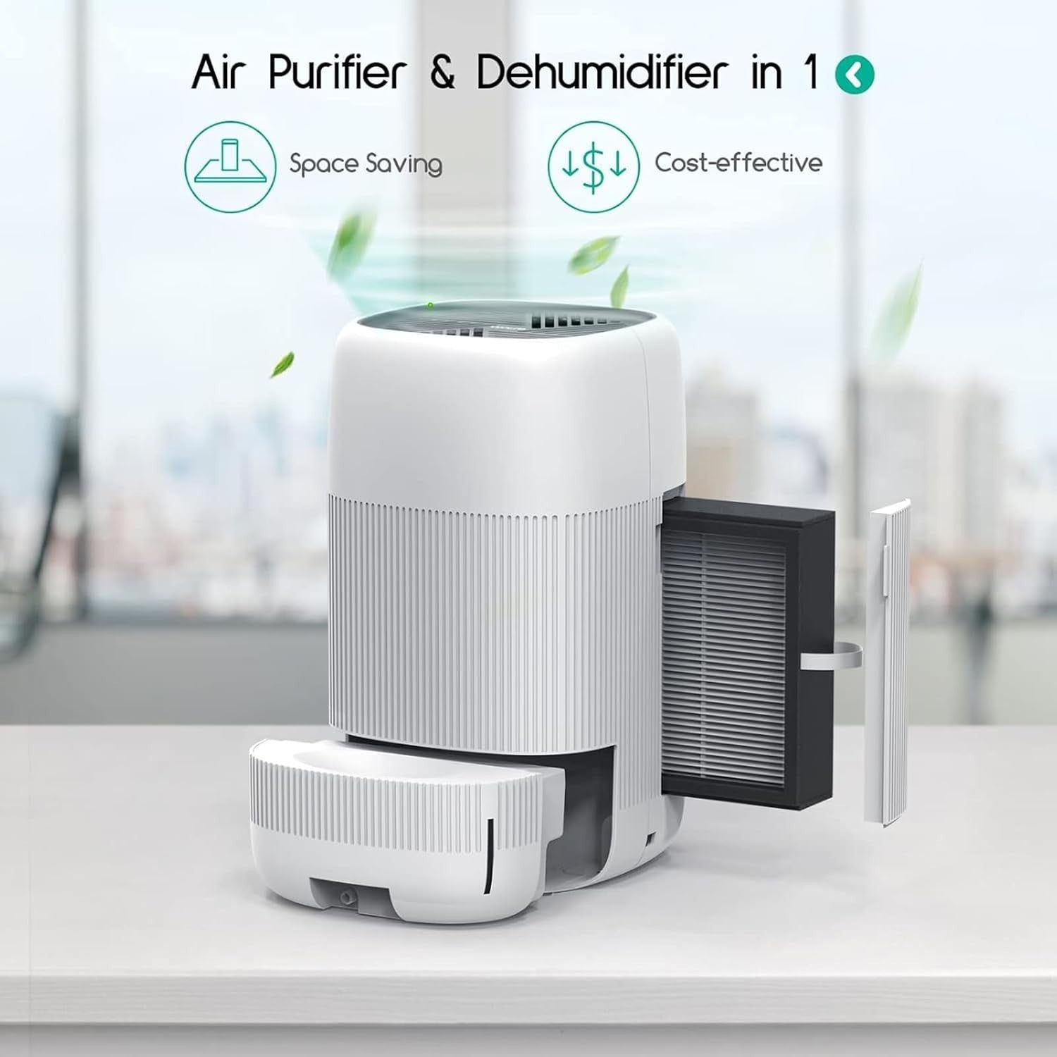 2 in 1 Air Purifier Dehumidifier H13 HEPA Quiet Home Bedroom