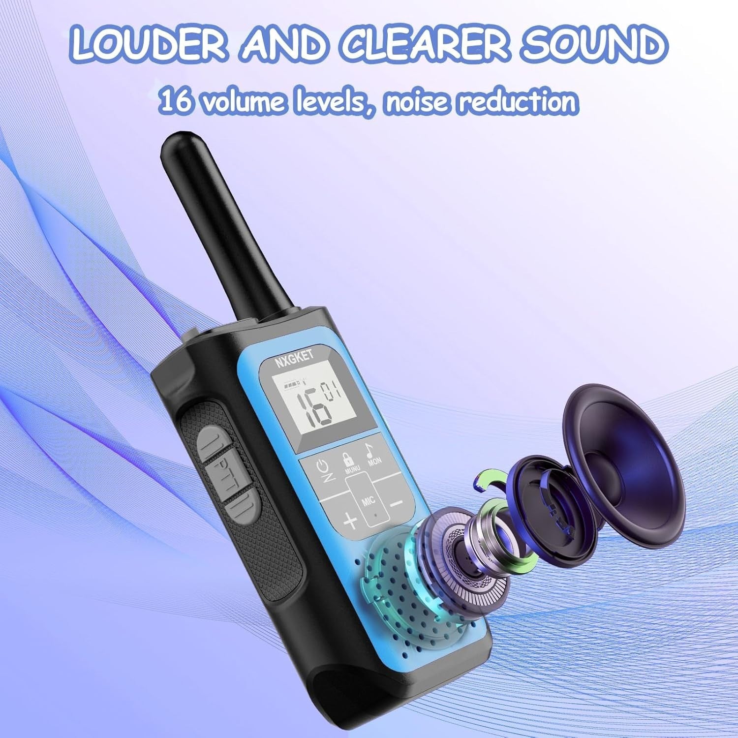 Rechargeable Walkie Talkies Long Range VOX 16 Channel 3 Pack