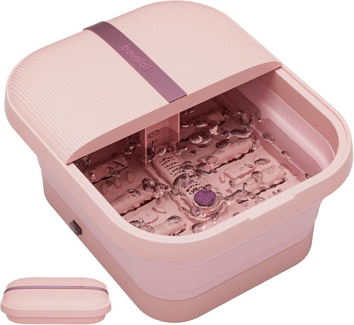 Collapsible Foot Spa Massager Heated Bubble Vibration Rollers