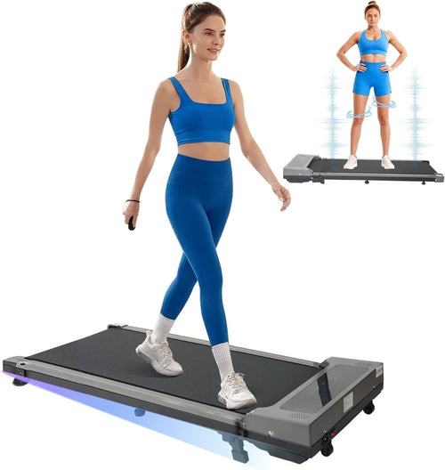 Under Desk Treadmill 1-12km/h Foldable Walking Pad with Bluetooth Speaker