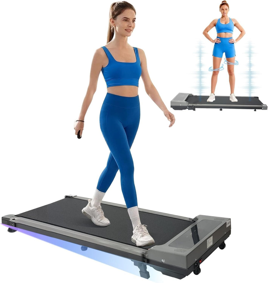 Under Desk Treadmill 1-12km/h Foldable Walking Pad with Bluetooth Speaker