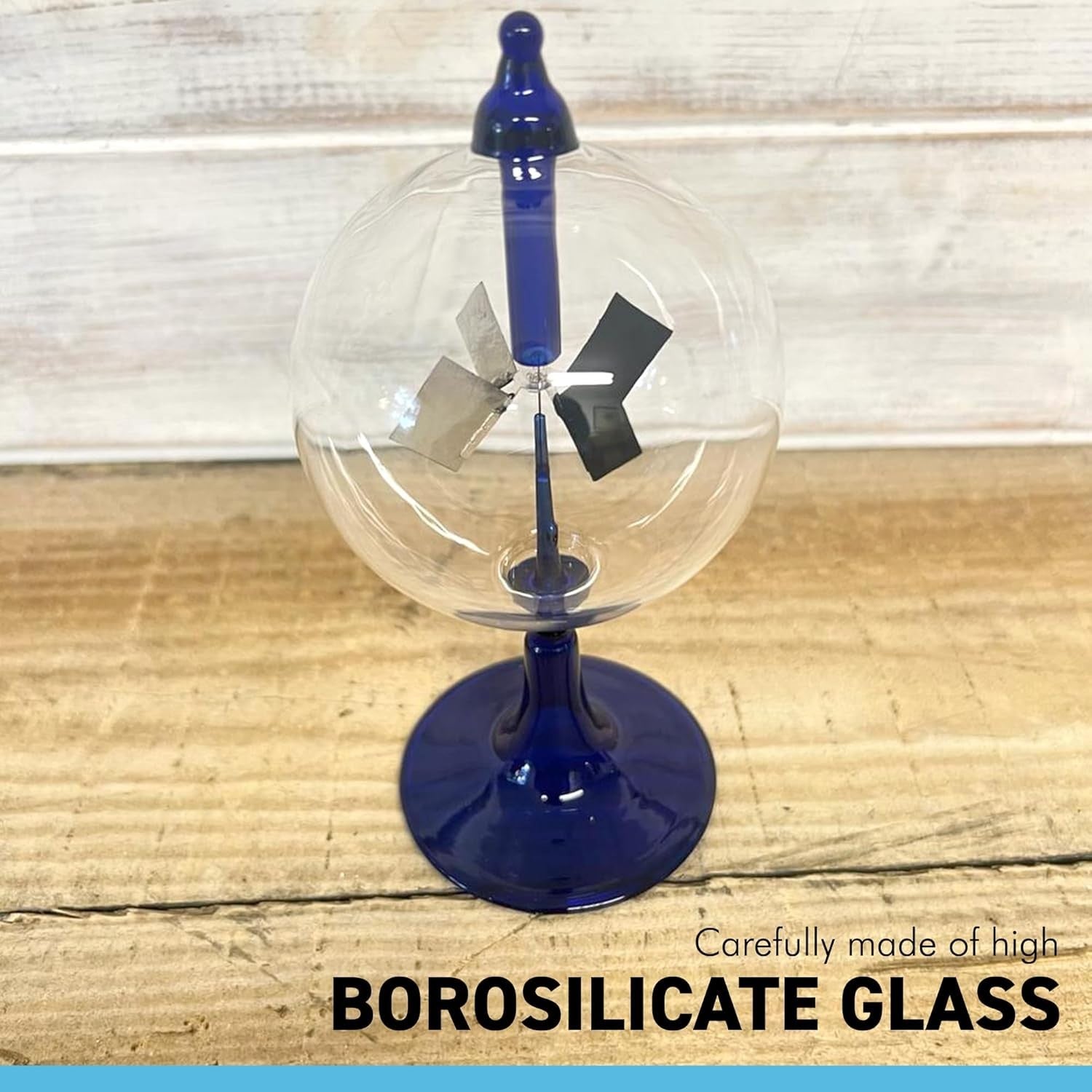 16cm Solar Radiometer Light Mill | Spinning Crookes Radiometer Desk Ornament