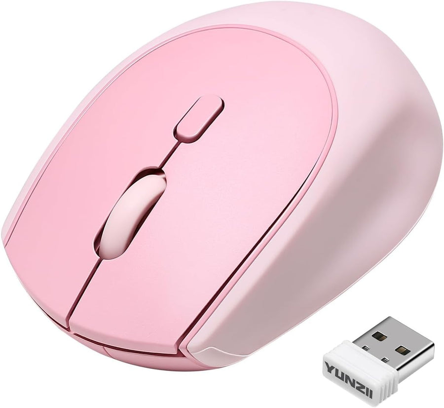 Silent Wireless Mouse 2.4GHz 1600 DPI Portable Cute Pink Laptop PC