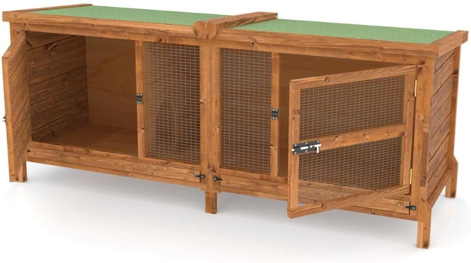 6ft Large Rabbit Hutch Outdoor Wooden Single Tier Secure Pet Cage