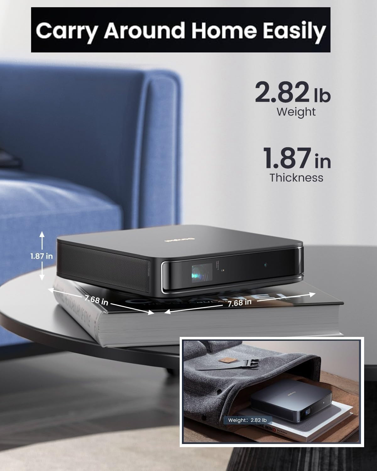 Mini 1080P Smart Projector Netflix Google TV 1200 ISO Lumens Dolby