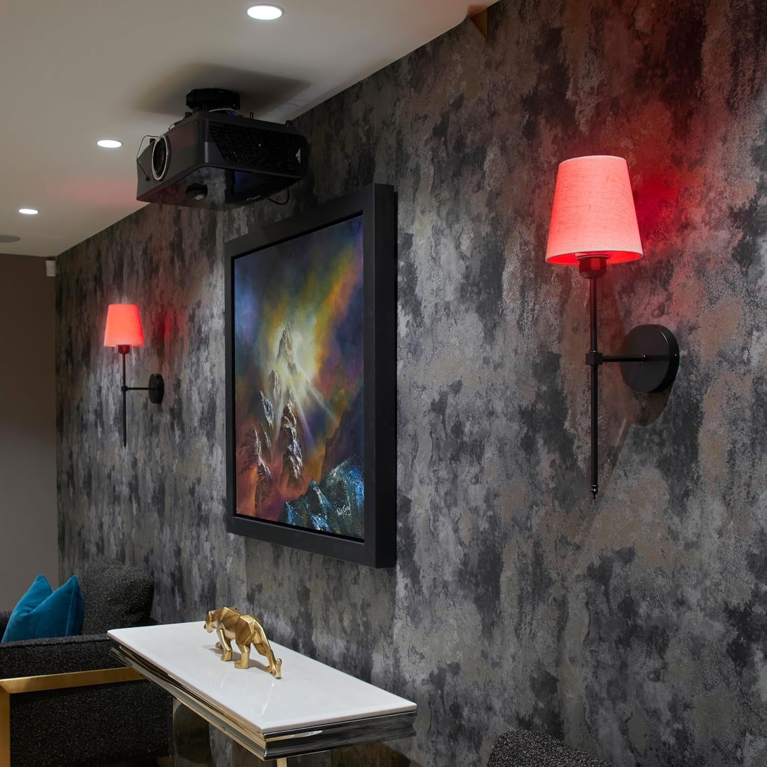 Wireless Wall Lights Set of 8 | 16 LED Pucks, Remote Control, No Wiring