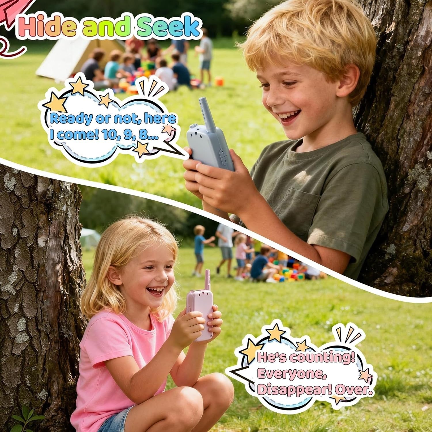 Kids Video Walkie Talkies 2 Pack Rechargeable Voice Changer Toy Gift
