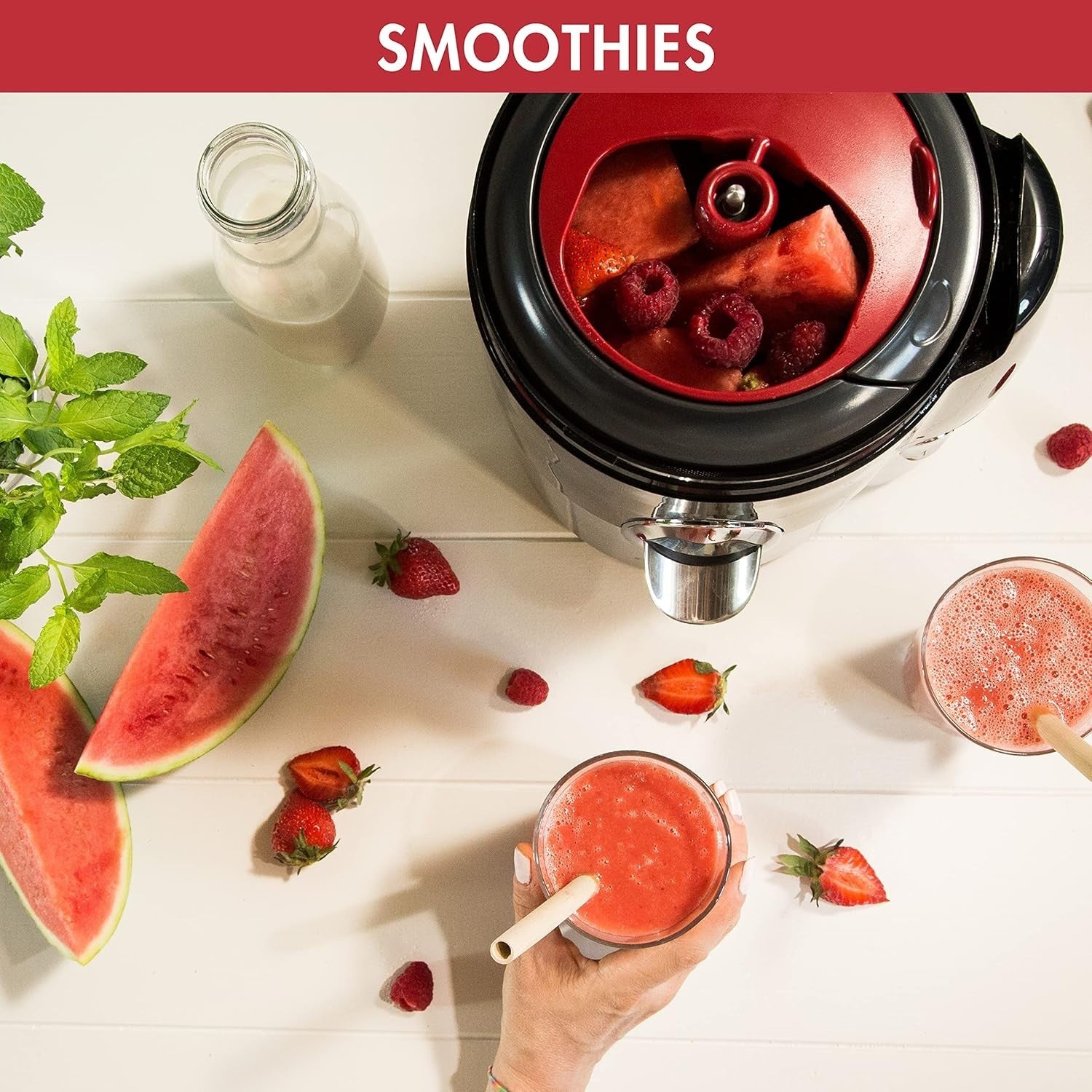 3-in-1 Cold Press Juicer Smoothie Plant Milk Maker Quiet High Yield
