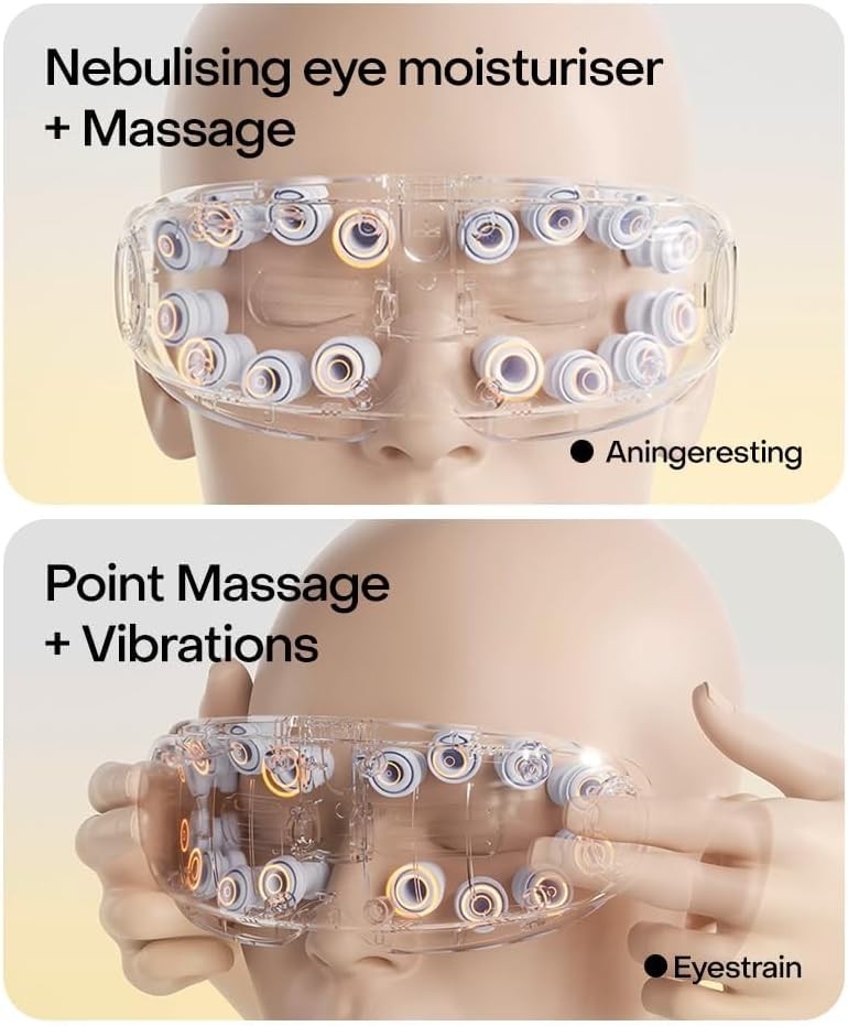 Luxury Steam Heated Eye Massager Bluetooth Dry Eye Puffiness