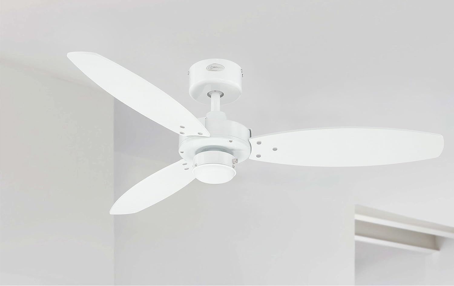 Westinghouse Jet II Ceiling Fan 105CM, White/Maple Blades, Quiet, Modern