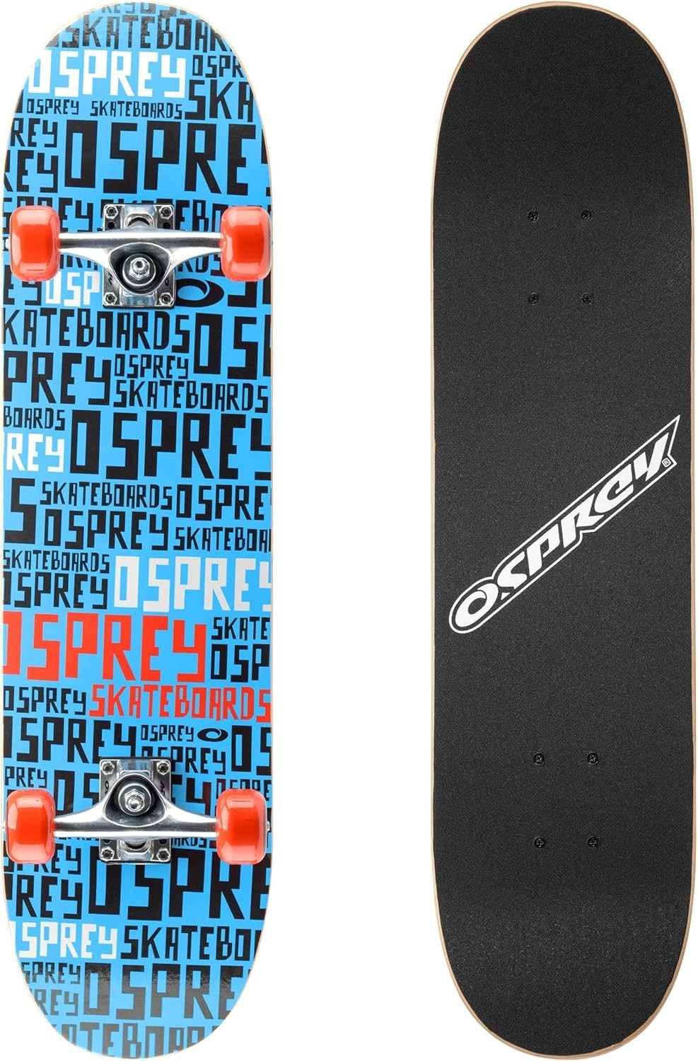 31" Double Kick Skateboard Maple Deck ABEC5 PU Wheels Grip Tape Kids Youth