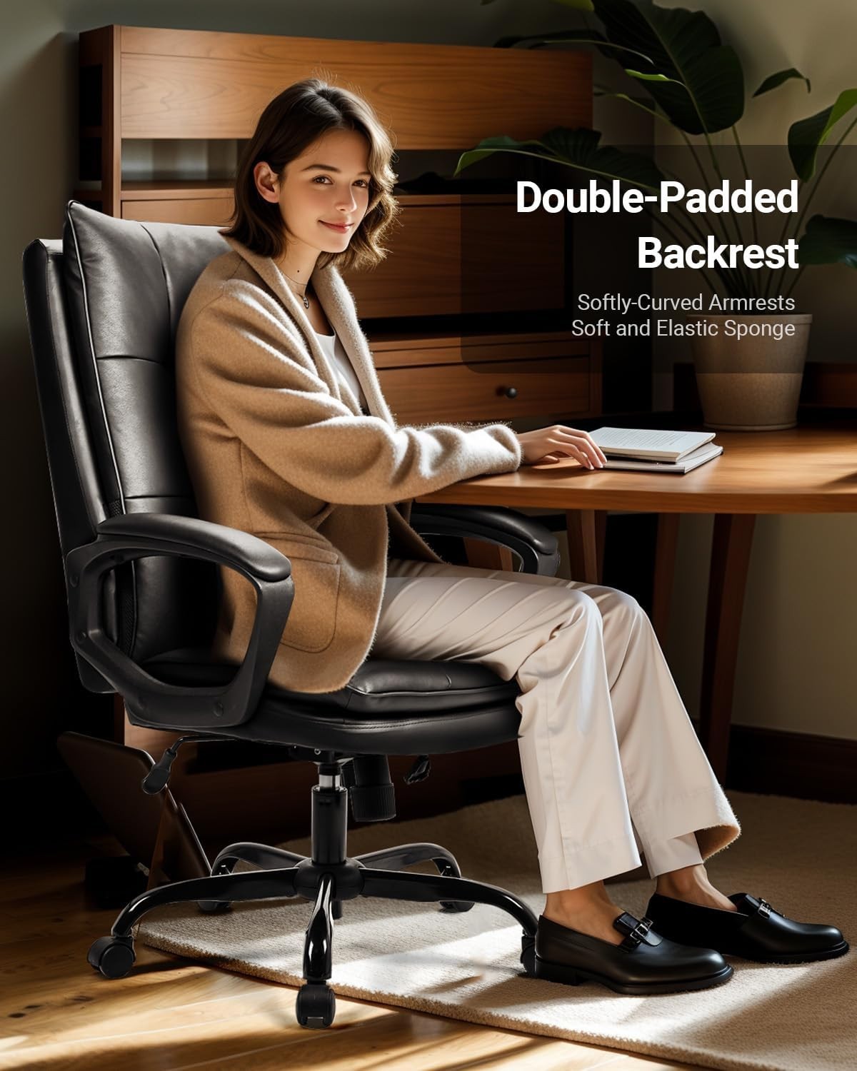 Executive Ergonomic Office Chair PU Leather Recliner Swivel Gaming Desk Seat