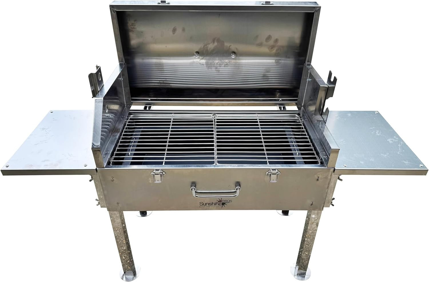 Stainless Steel Rotisserie BBQ Grill Portable Outdoor Charcoal Barbecue