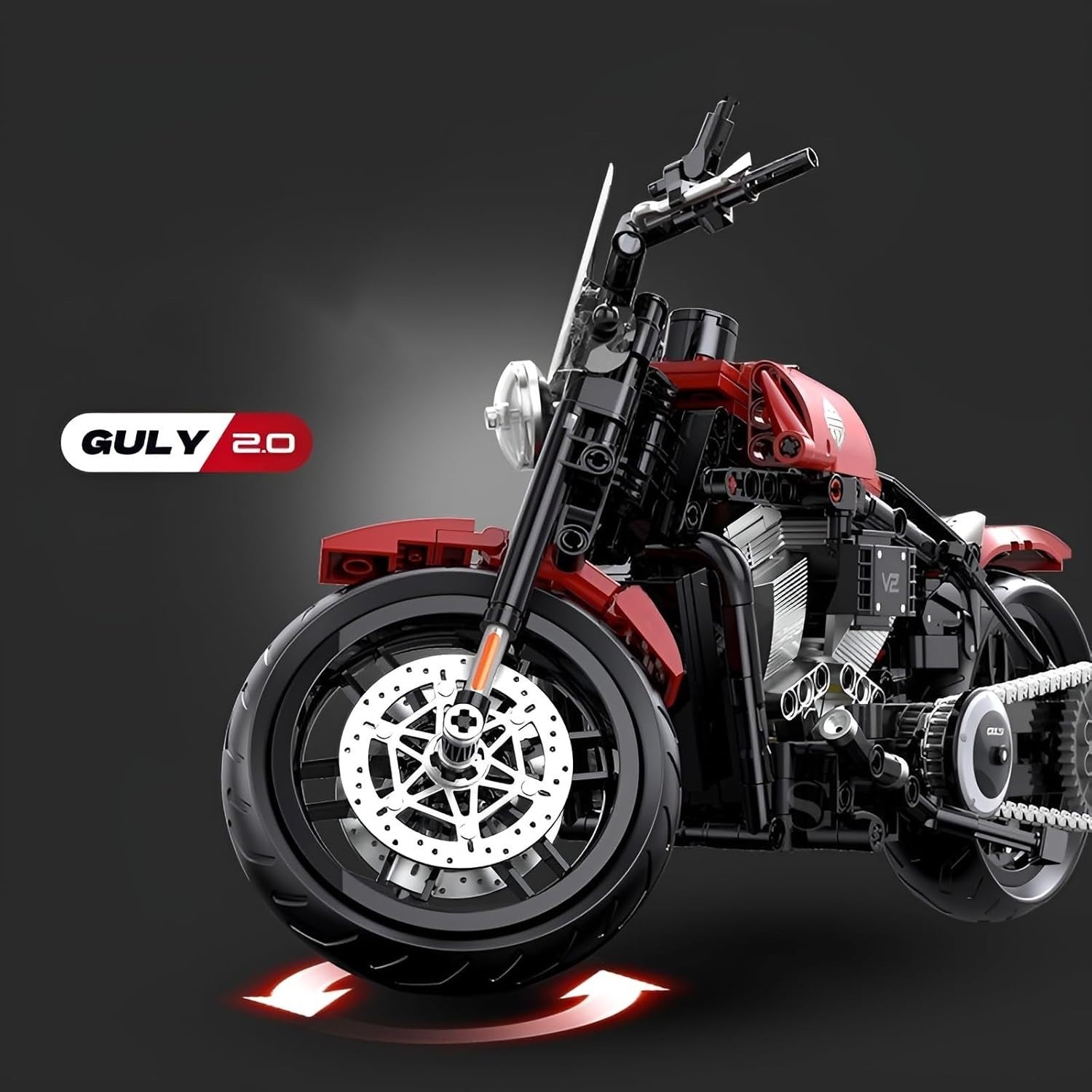 542-Piece Superbike Model Building Kit with Realistic Moving Parts