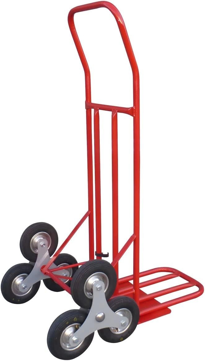Stair Climber Trolley 150KG Sack Truck w/ Folding Toe Plate & Pneumatic Wheels