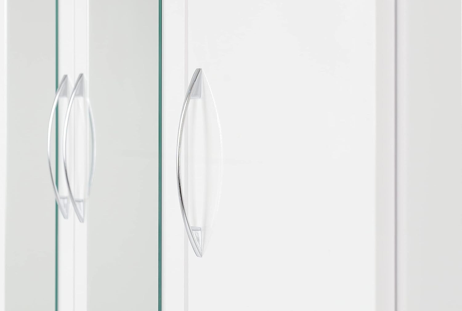 White Gloss 3 Door Wardrobe with 2 Drawers & Mirror | Modern Storage Solution