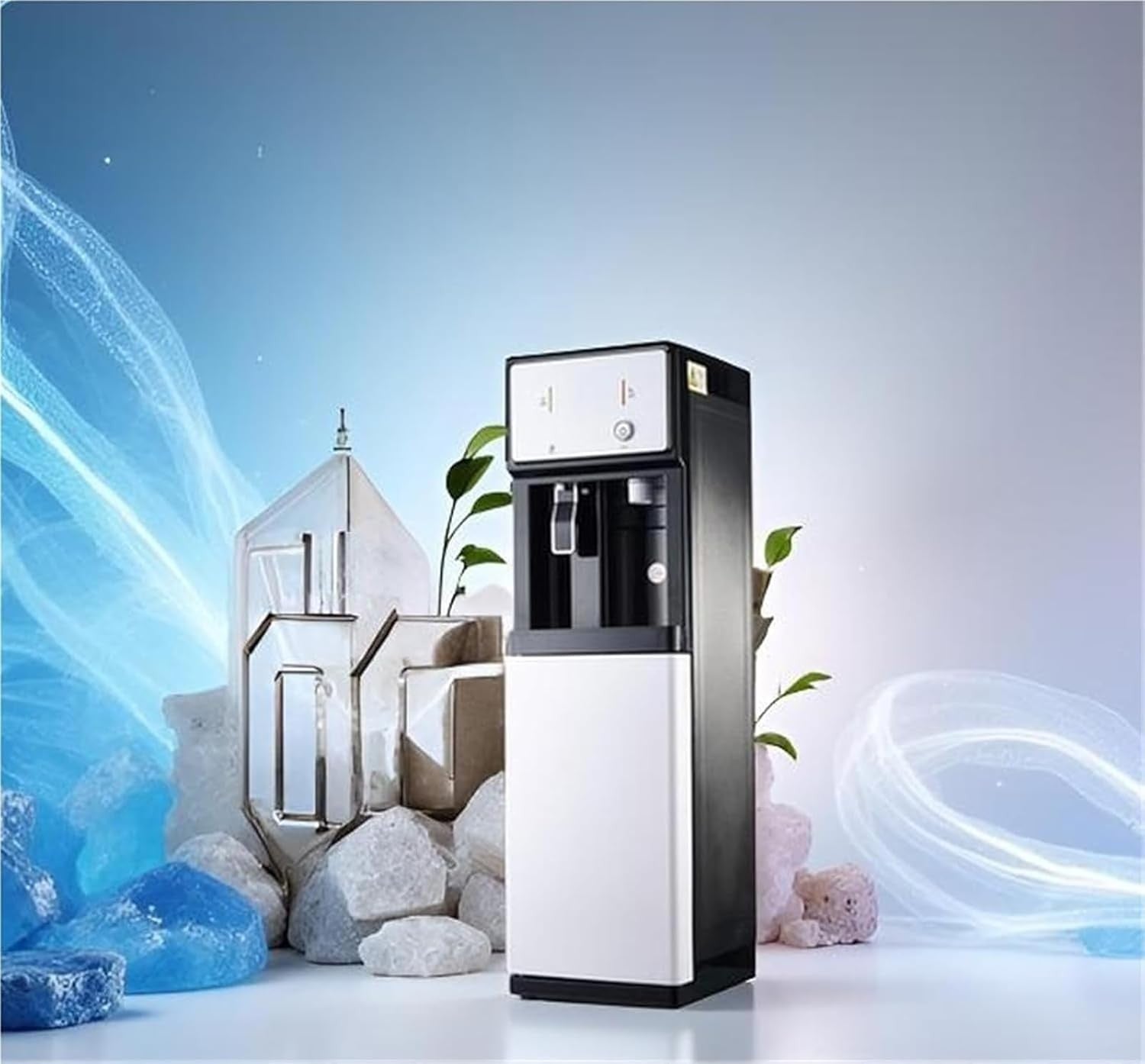 Freestanding Water Cooler Ice & Warm Mains Fed Office Home Dispenser