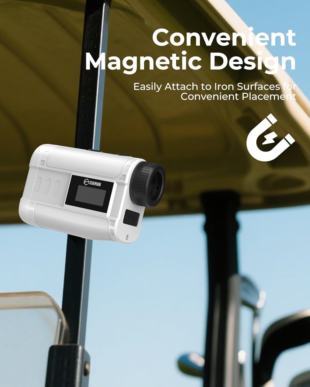 Golf Laser Rangefinder 1200Y Slope Side Display Rechargeable High Accuracy