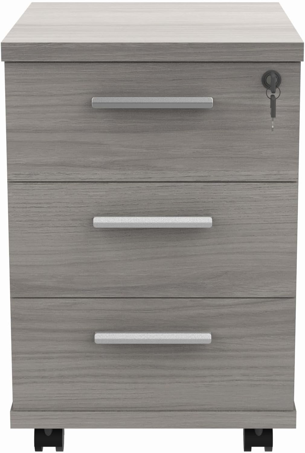 Heavy Duty Lockable 3 Drawer Mobile Office Storage Cabinet with Wheels