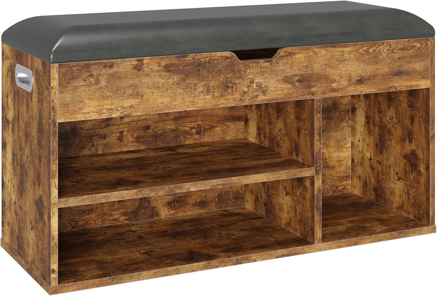 Classic Wooden Shoe Bench with Padded Seat & Hidden Storage | Entryway