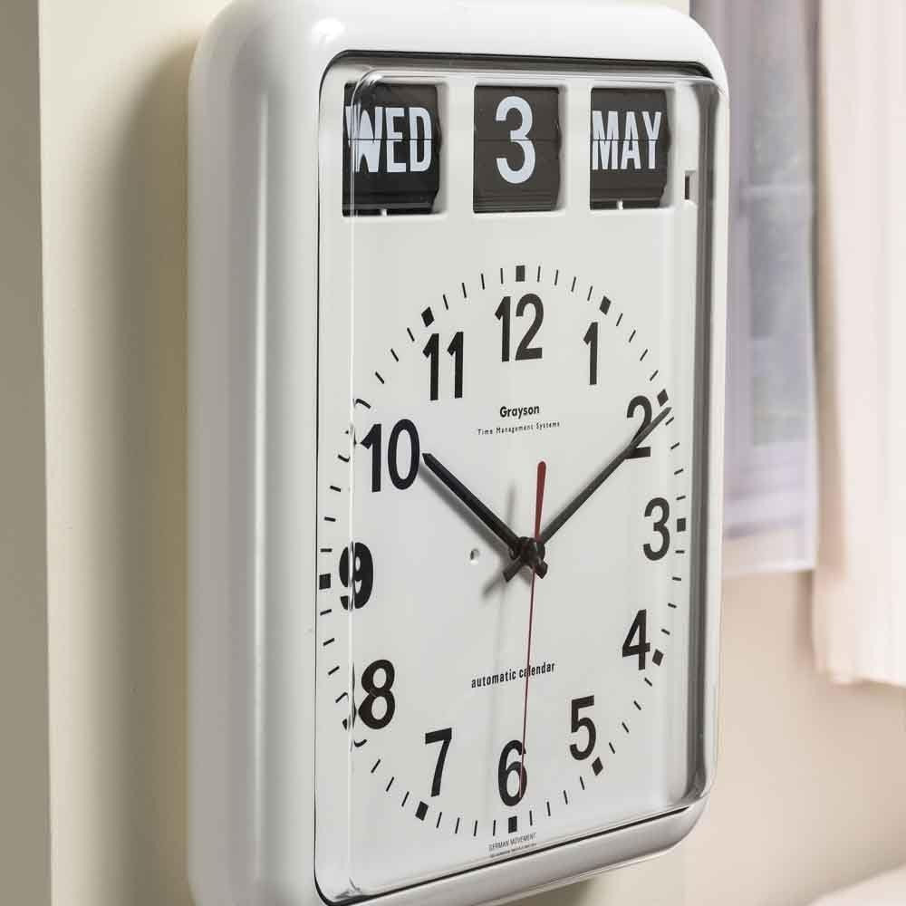 Large Analogue Wall Clock with Calendar Display | Dementia & Vision Aid