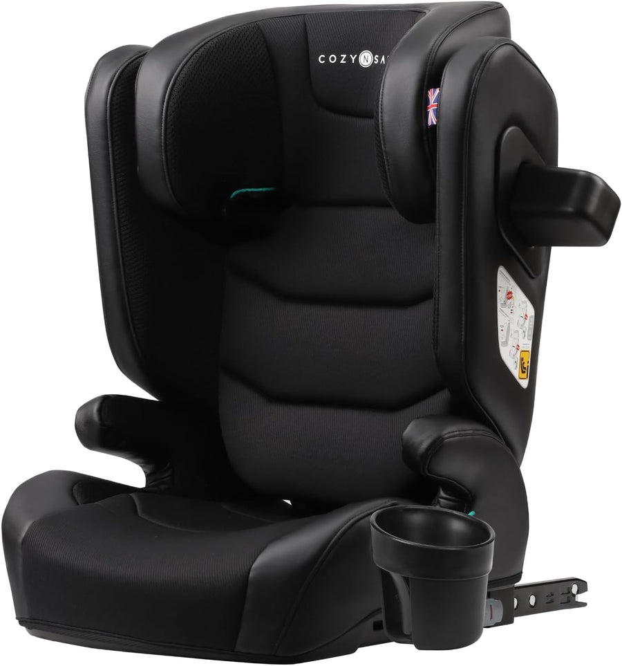 ISOFIX High Back Booster Car Seat i-Size 100–150cm Cupholder