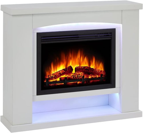 Electric Fireplace 39" Realistic Flame Effect Remote Control Wall Mount