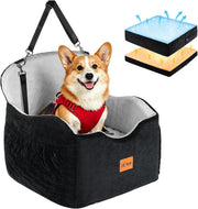 Dog Car Seat Booster Bed Cooling Warm Cushion Safety Harness 18in