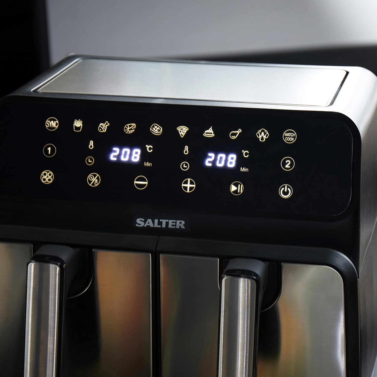 Dual Air Fryer 7.6L | Sync & Match, 10 Functions, LED Touch, Low-Oil, 1700W