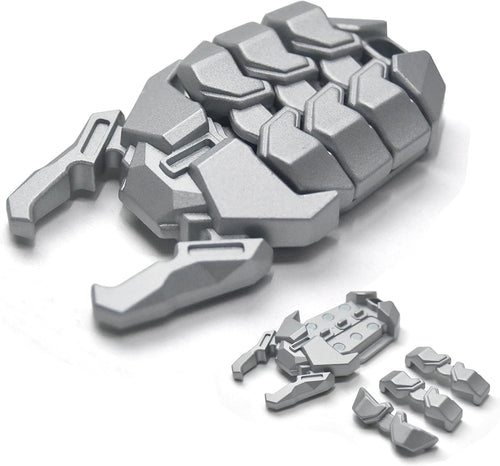 Silver Metal Beetle Fidget Clicker Alloy EDC Stress Relief ADHD