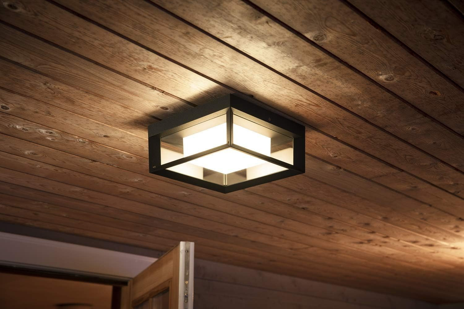 Smart Outdoor LED Wall Light RGB Square – Alexa Garden & Porch Lamp