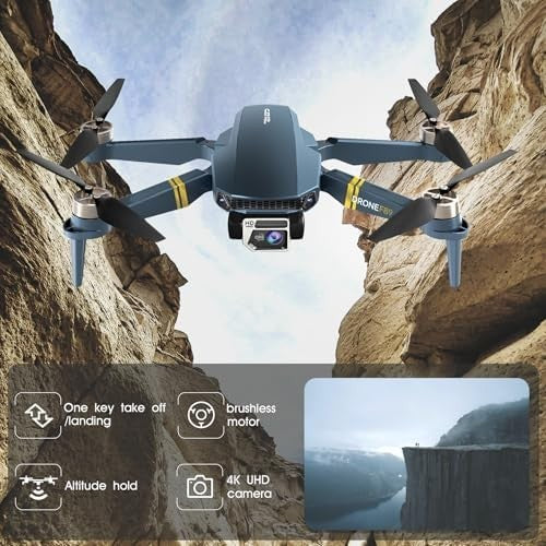 Foldable 4K Wi-Fi Drone for Beginners, 40+ Min Flight, Dual Cameras, Brushless