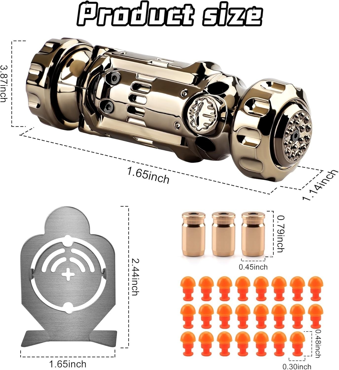 Metal Fidget Gun Slider Spinner Stress Relief Pocket EDC Toy